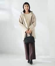 K2UAD02179 a.v.v(アー・ヴェ・ヴェ) 【２WAY】Aラインフーデッドミドルコート ライトブルー