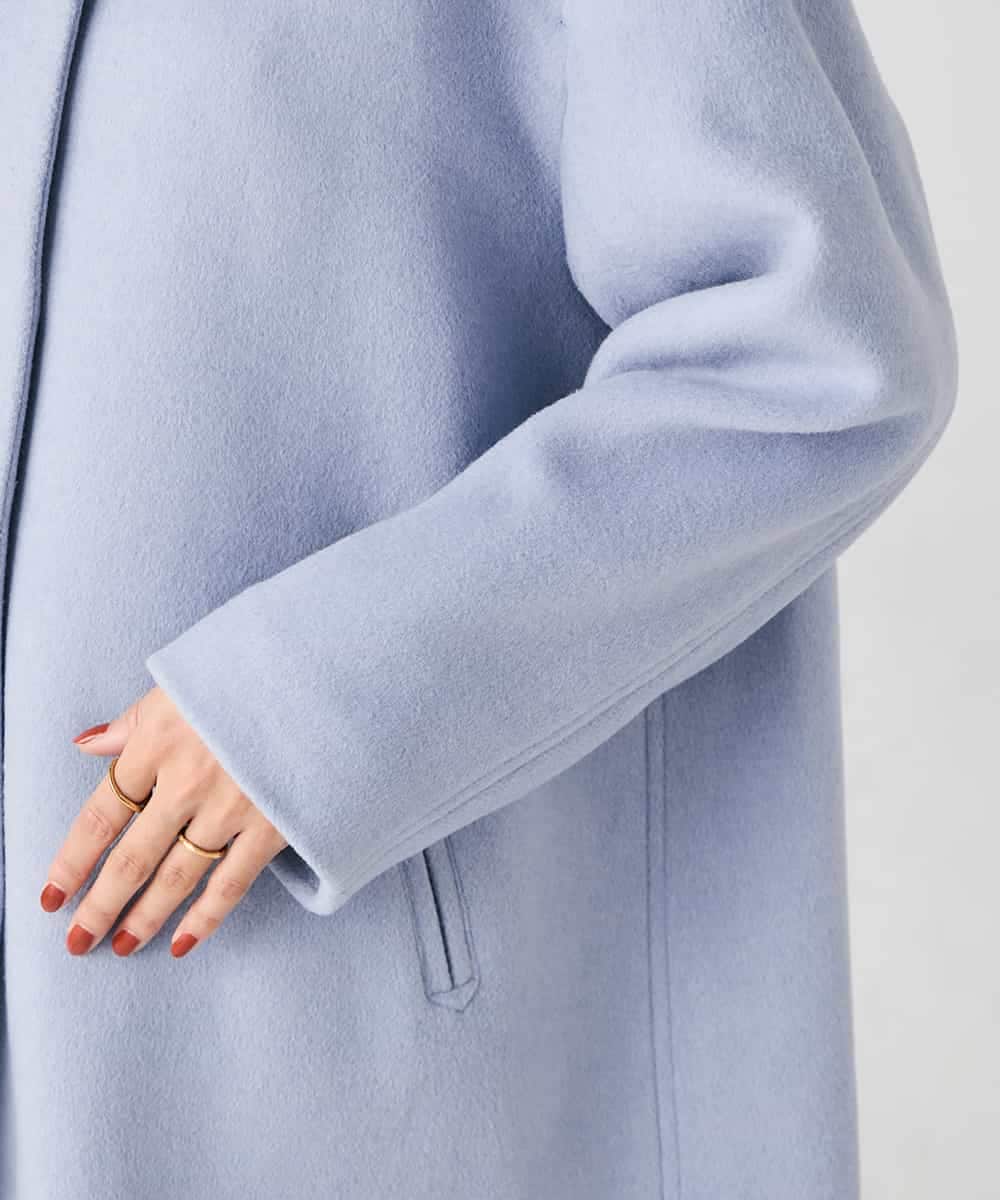 K2UAD02179 a.v.v(アー・ヴェ・ヴェ) 【２WAY】Aラインフーデッドミドルコート ライトブルー