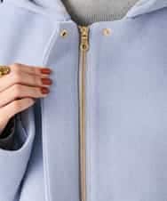 K2UAD02179 a.v.v(アー・ヴェ・ヴェ) 【２WAY】Aラインフーデッドミドルコート ライトブルー