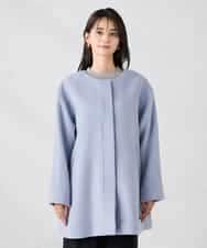 K2UAD02179 a.v.v(アー・ヴェ・ヴェ) 【２WAY】Aラインフーデッドミドルコート ライトブルー