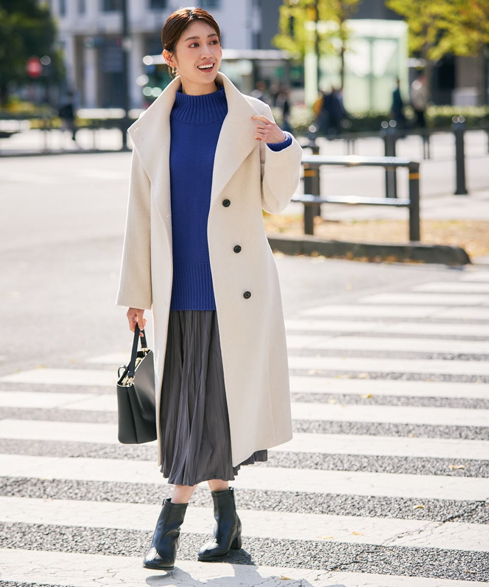 2WAY】折り返しラペルロングコート(その他のコート・ブルゾン) | a.v.v