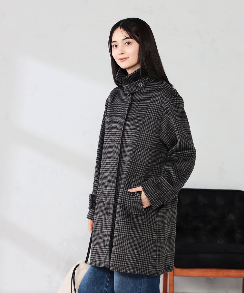 K2UAD04179 a.v.v(アー・ヴェ・ヴェ) ステンカラーミディコート ブラウン