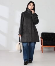 K2UAD04179 a.v.v(アー・ヴェ・ヴェ) ステンカラーミディコート ブラウン