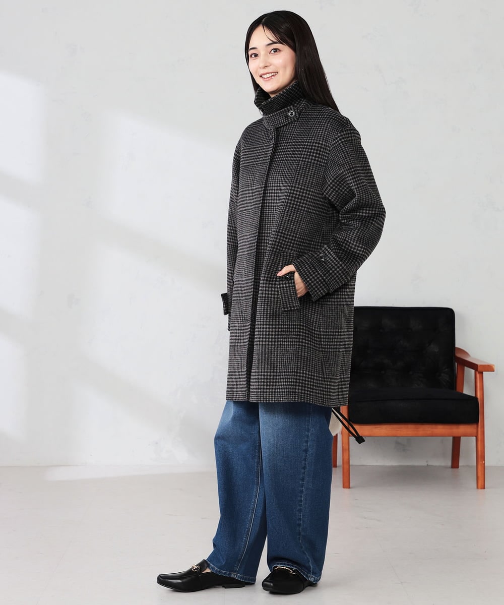 K2UAD04179 a.v.v(アー・ヴェ・ヴェ) ステンカラーミディコート ブラウン