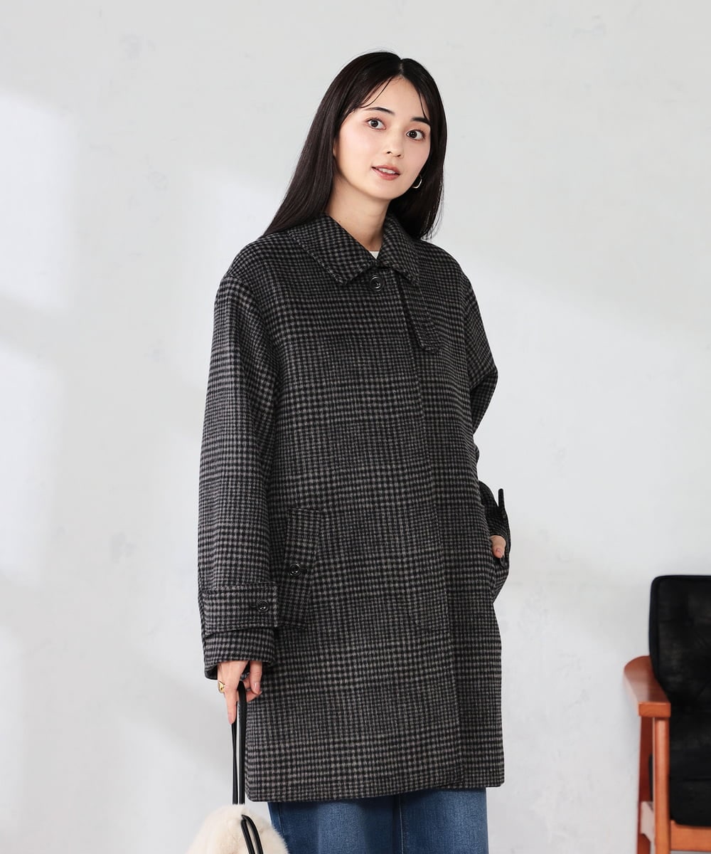 K2UAD04179 a.v.v(アー・ヴェ・ヴェ) ステンカラーミディコート ブラウン