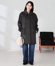 K2UAD04179 a.v.v(アー・ヴェ・ヴェ) ステンカラーミディコート ブラウン