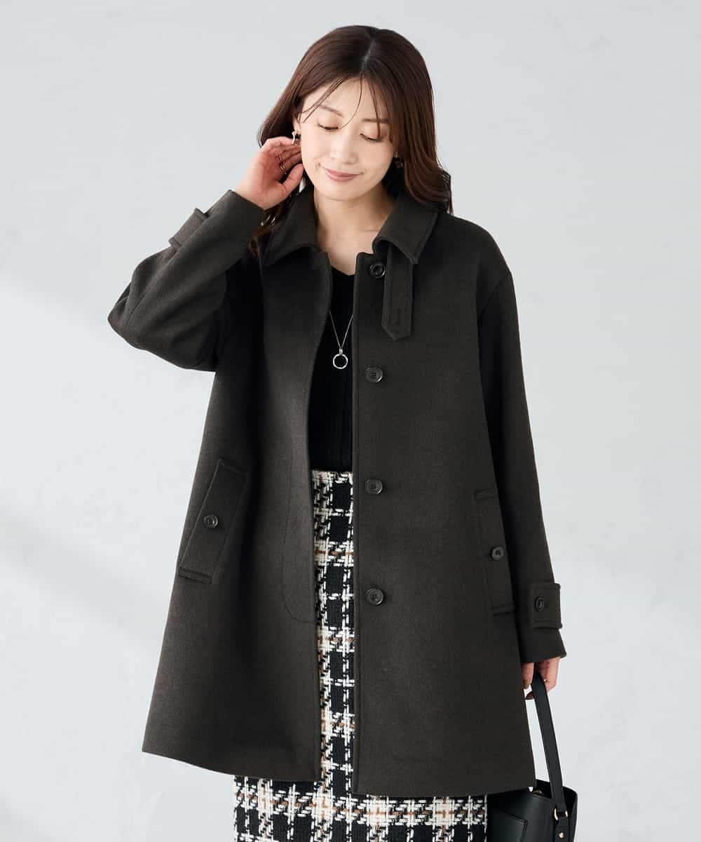 K2UAD04179 a.v.v(アー・ヴェ・ヴェ) ステンカラーミディコート ブラウン