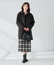 K2UAD04179 a.v.v(アー・ヴェ・ヴェ) ステンカラーミディコート ブラウン