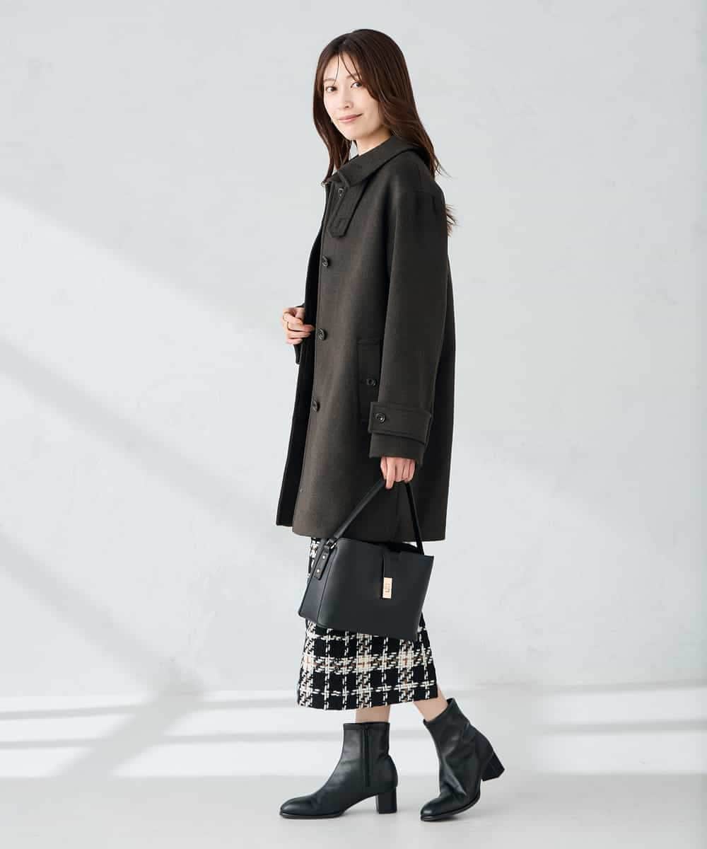 K2UAD04179 a.v.v(アー・ヴェ・ヴェ) ステンカラーミディコート ブラウン