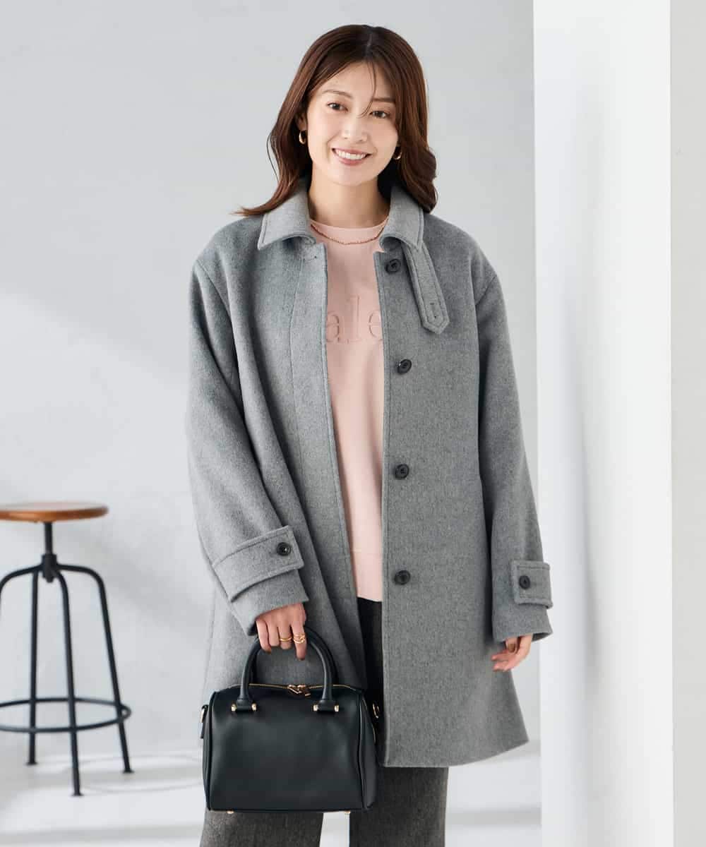 K2UAD04179 a.v.v(アー・ヴェ・ヴェ) ステンカラーミディコート ブラウン