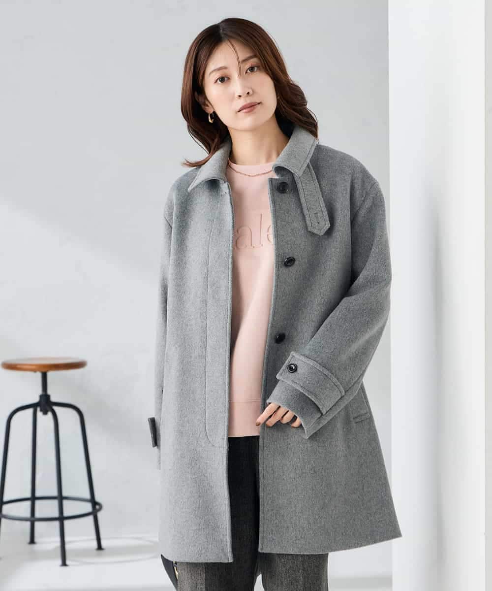 K2UAD04179 a.v.v(アー・ヴェ・ヴェ) ステンカラーミディコート ブラウン