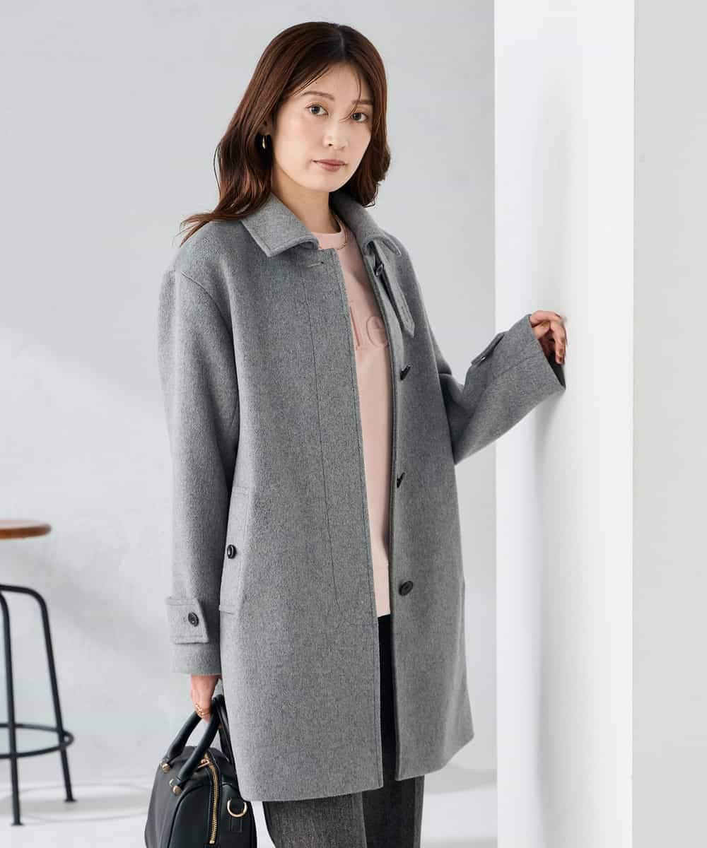 K2UAD04179 a.v.v(アー・ヴェ・ヴェ) ステンカラーミディコート ブラウン