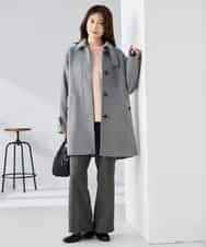 K2UAD04179 a.v.v(アー・ヴェ・ヴェ) ステンカラーミディコート ブラウン