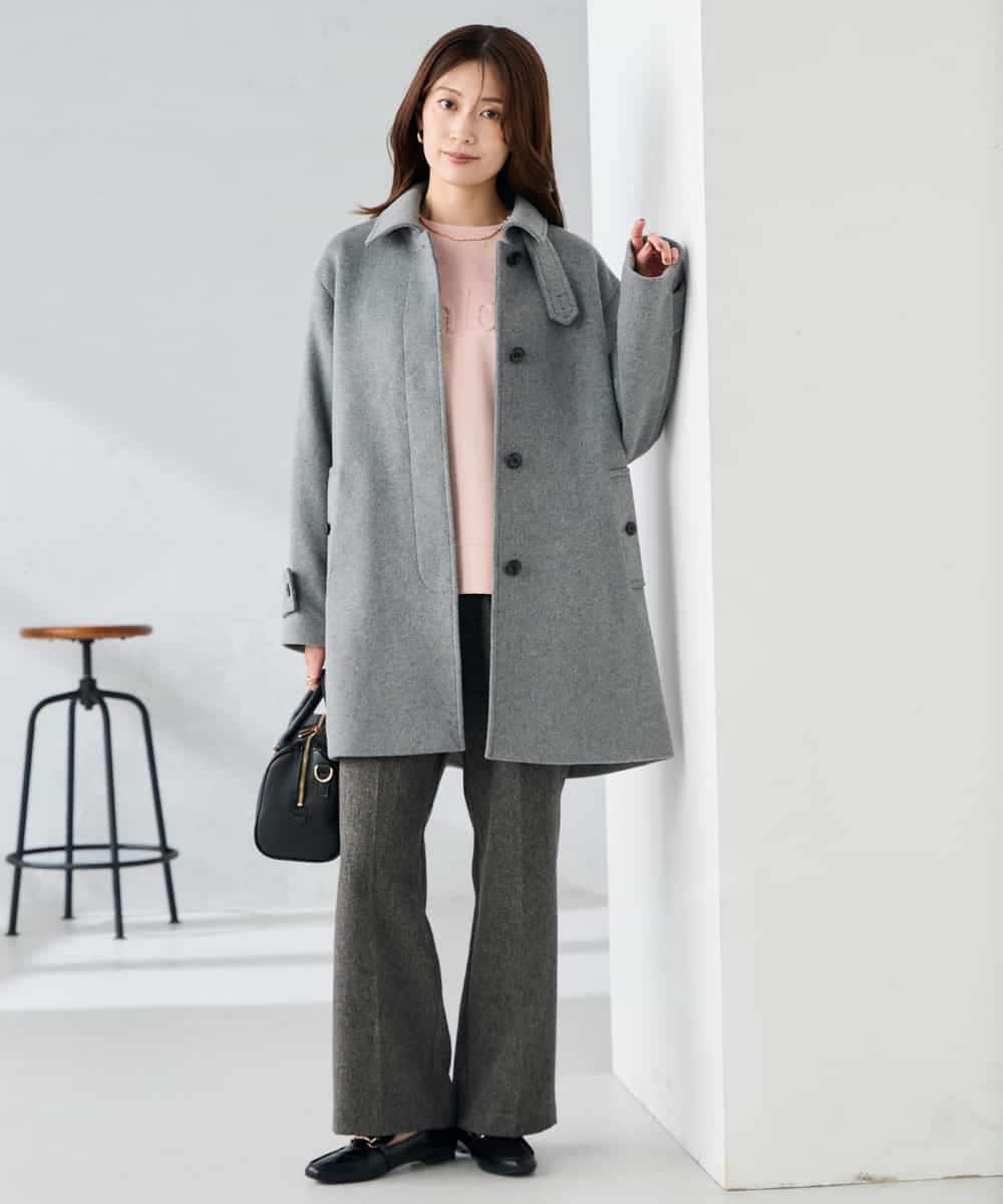 K2UAD04179 a.v.v(アー・ヴェ・ヴェ) ステンカラーミディコート ブラウン