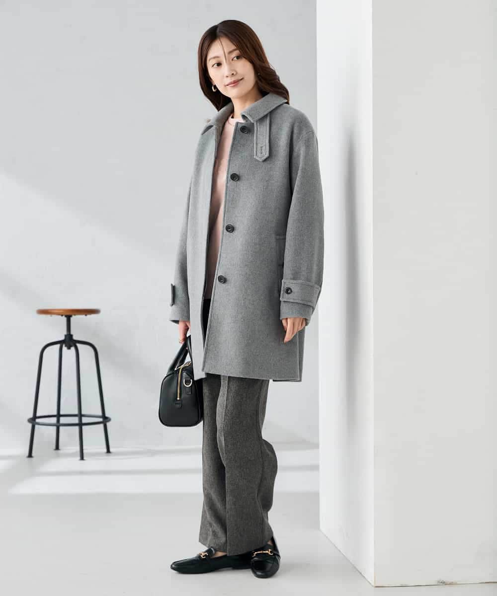 K2UAD04179 a.v.v(アー・ヴェ・ヴェ) ステンカラーミディコート ブラウン