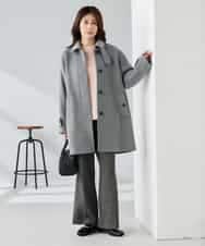 K2UAD04179 a.v.v(アー・ヴェ・ヴェ) ステンカラーミディコート ブラウン