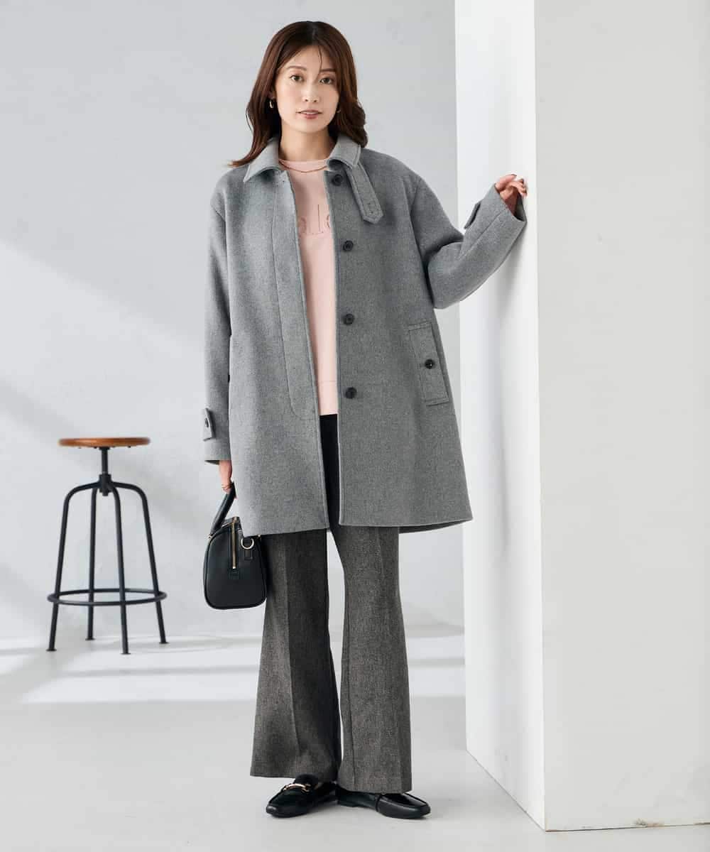 K2UAD04179 a.v.v(アー・ヴェ・ヴェ) ステンカラーミディコート ブラウン