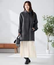 K2UAD04179 a.v.v(アー・ヴェ・ヴェ) ステンカラーミディコート ブラウン