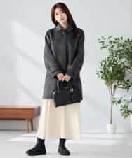 K2UAD04179 a.v.v(アー・ヴェ・ヴェ) ステンカラーミディコート ブラウン