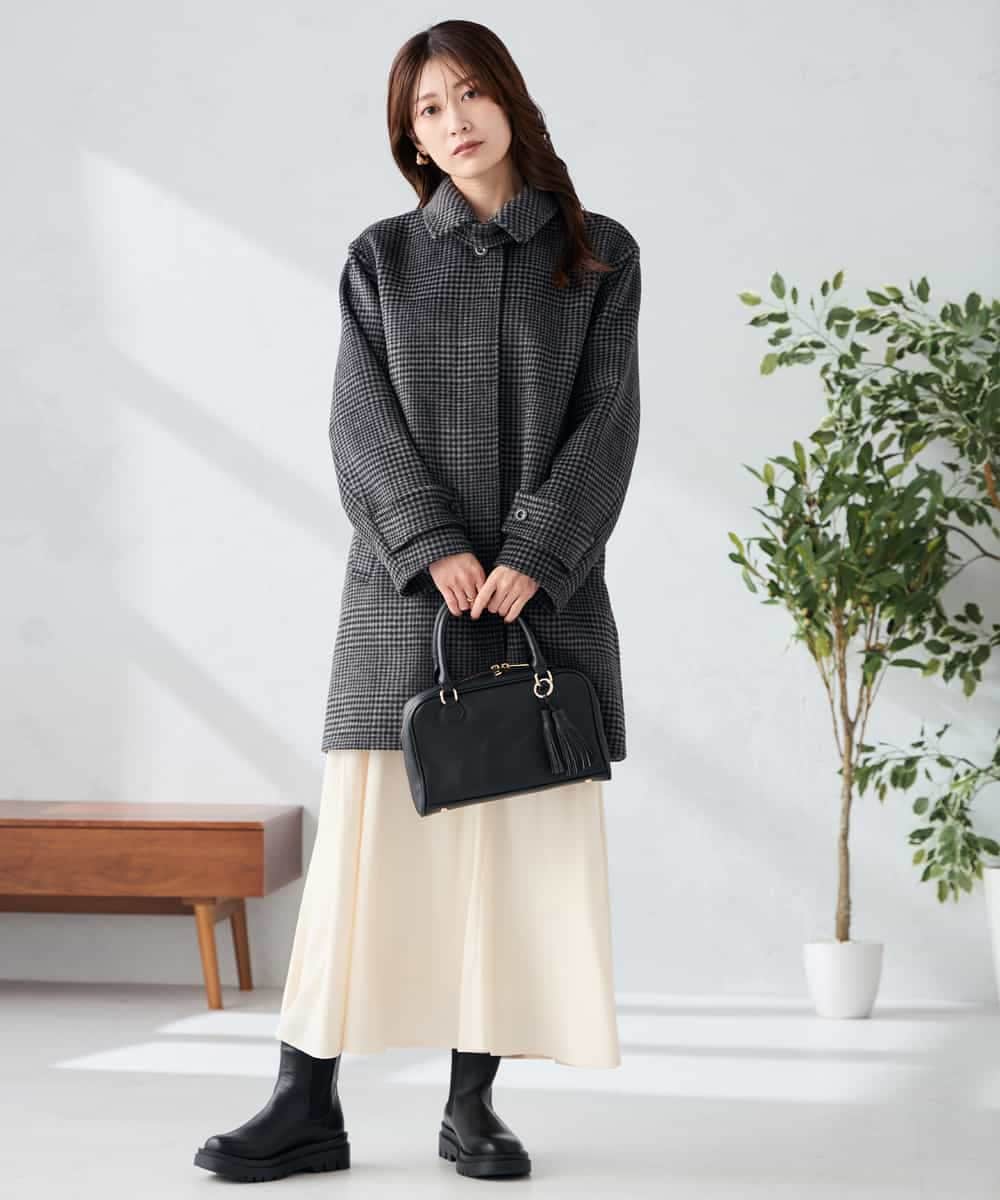 K2UAD04179 a.v.v(アー・ヴェ・ヴェ) ステンカラーミディコート ブラウン