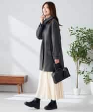 K2UAD04179 a.v.v(アー・ヴェ・ヴェ) ステンカラーミディコート ブラウン