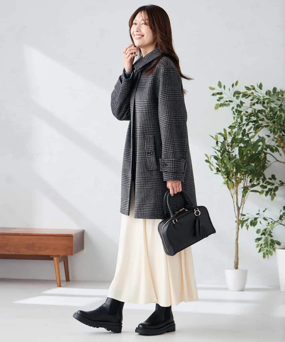 K2UAD04179 a.v.v(アー・ヴェ・ヴェ) ステンカラーミディコート ブラウン