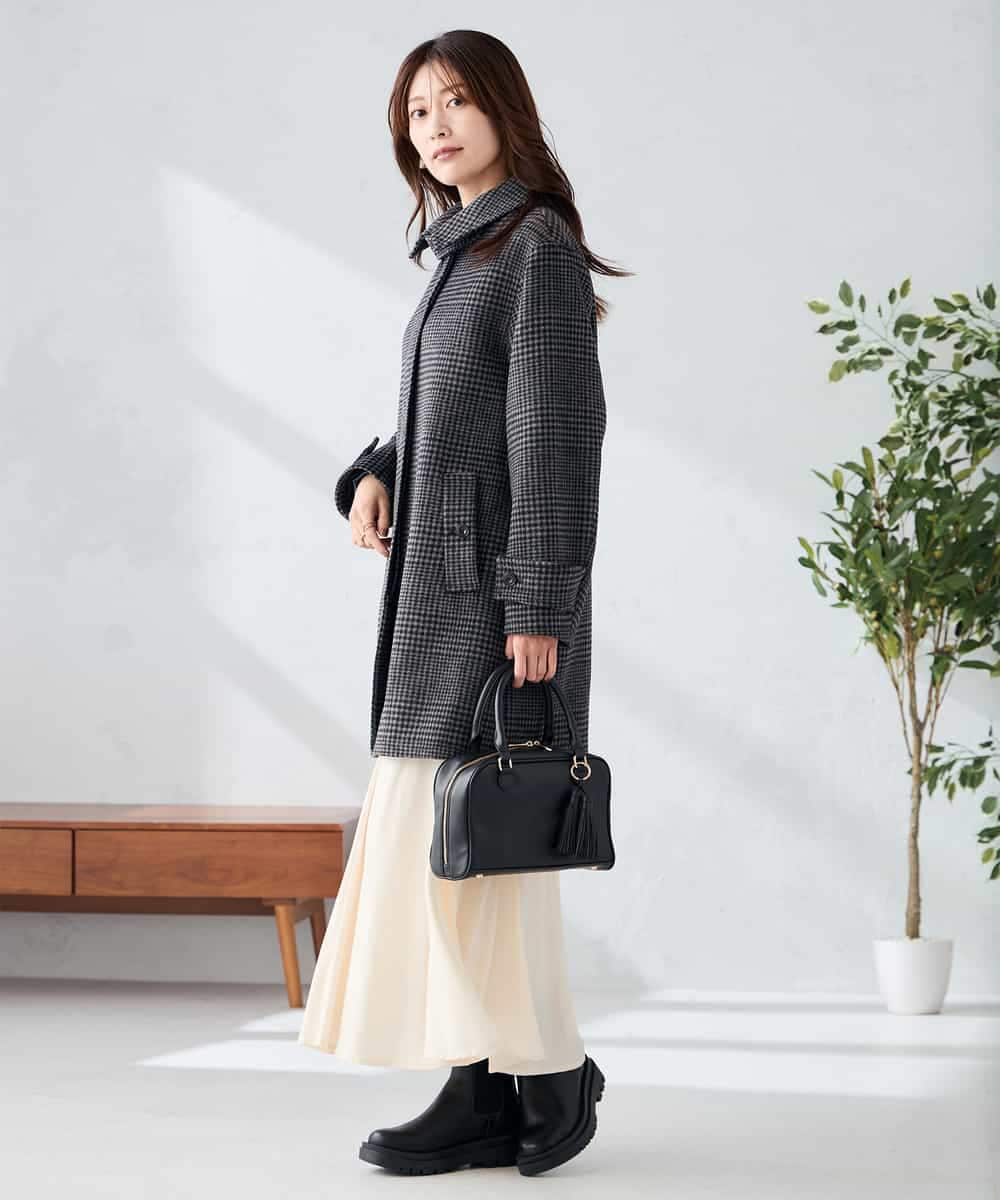 K2UAD04179 a.v.v(アー・ヴェ・ヴェ) ステンカラーミディコート ブラウン