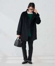 K2UAD05169 a.v.v(アー・ヴェ・ヴェ) スタンドカラーミディコート ボルドー