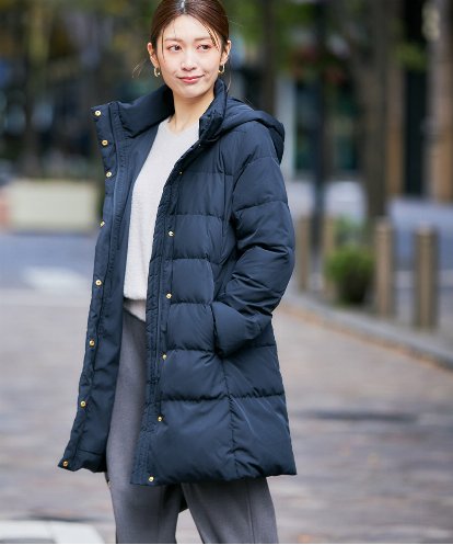 K2UAD10199 a.v.v フーデッドロングダウンコート