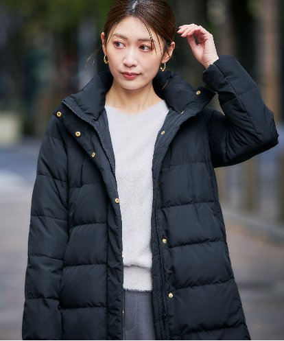 K2UAD10199 a.v.v フーデッドロングダウンコート