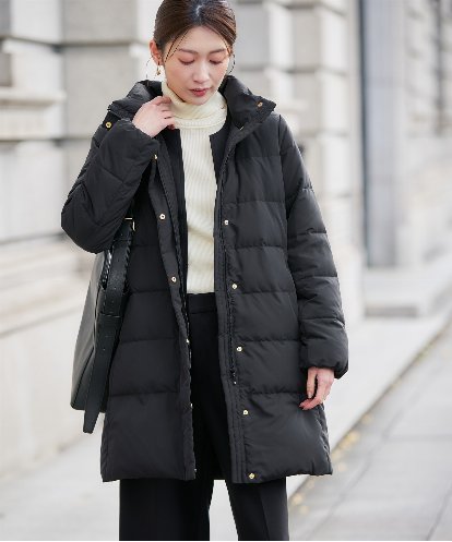 K2UAD10199  フーデッドロングダウンコート