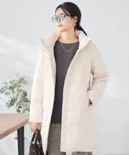 K2UAD10199 a.v.v(アー・ヴェ・ヴェ) フーデッドロングダウンコート ネイビー