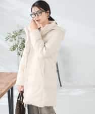 K2UAD10199 a.v.v(アー・ヴェ・ヴェ) フーデッドロングダウンコート ネイビー