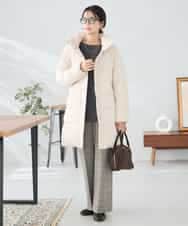 K2UAD10199 a.v.v(アー・ヴェ・ヴェ) フーデッドロングダウンコート ネイビー