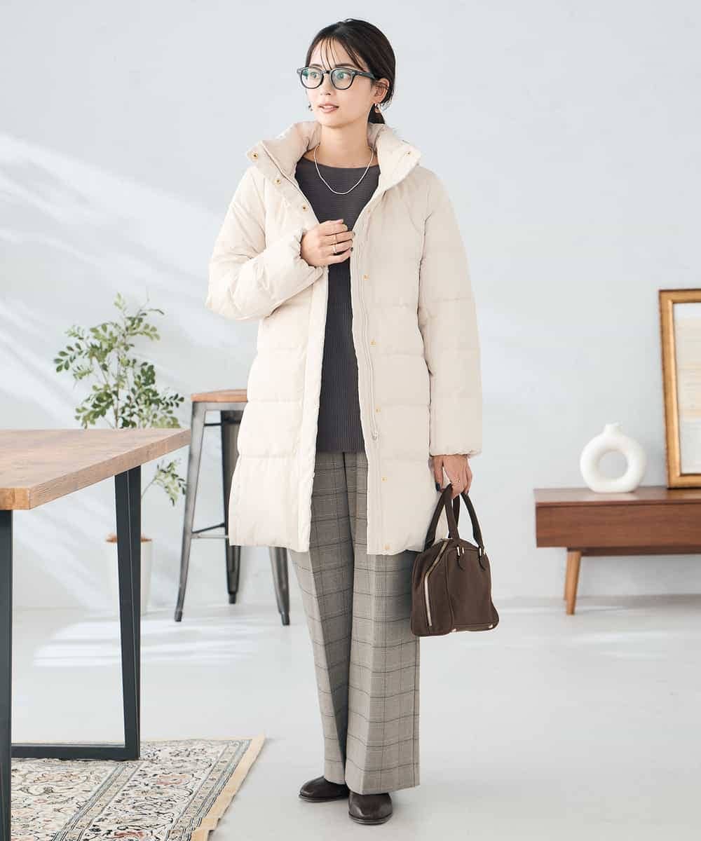 K2UAD10199 a.v.v(アー・ヴェ・ヴェ) フーデッドロングダウンコート ネイビー