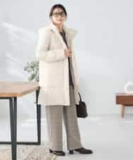 K2UAD10199 a.v.v(アー・ヴェ・ヴェ) フーデッドロングダウンコート ネイビー