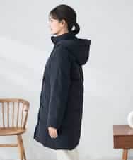 K2UAD10199 a.v.v(アー・ヴェ・ヴェ) フーデッドロングダウンコート ネイビー