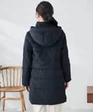 K2UAD10199 a.v.v(アー・ヴェ・ヴェ) フーデッドロングダウンコート ネイビー