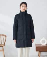 K2UAD10199 a.v.v(アー・ヴェ・ヴェ) フーデッドロングダウンコート ネイビー