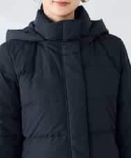 K2UAD10199 a.v.v(アー・ヴェ・ヴェ) フーデッドロングダウンコート ネイビー