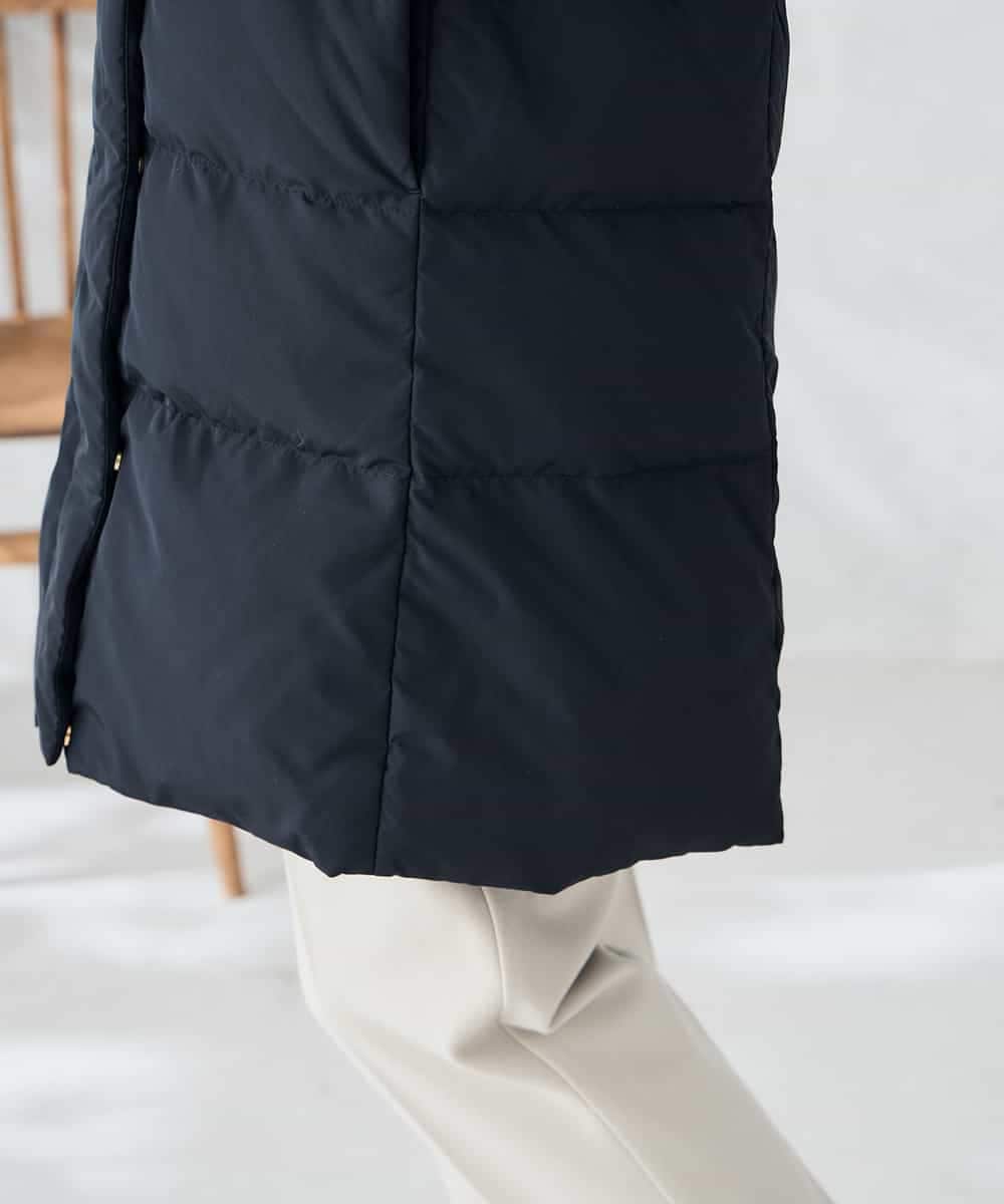 K2UAD10199 a.v.v(アー・ヴェ・ヴェ) フーデッドロングダウンコート ネイビー