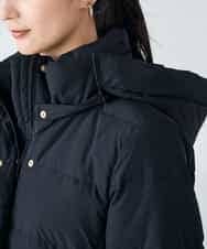 K2UAD10199 a.v.v(アー・ヴェ・ヴェ) フーデッドロングダウンコート ネイビー