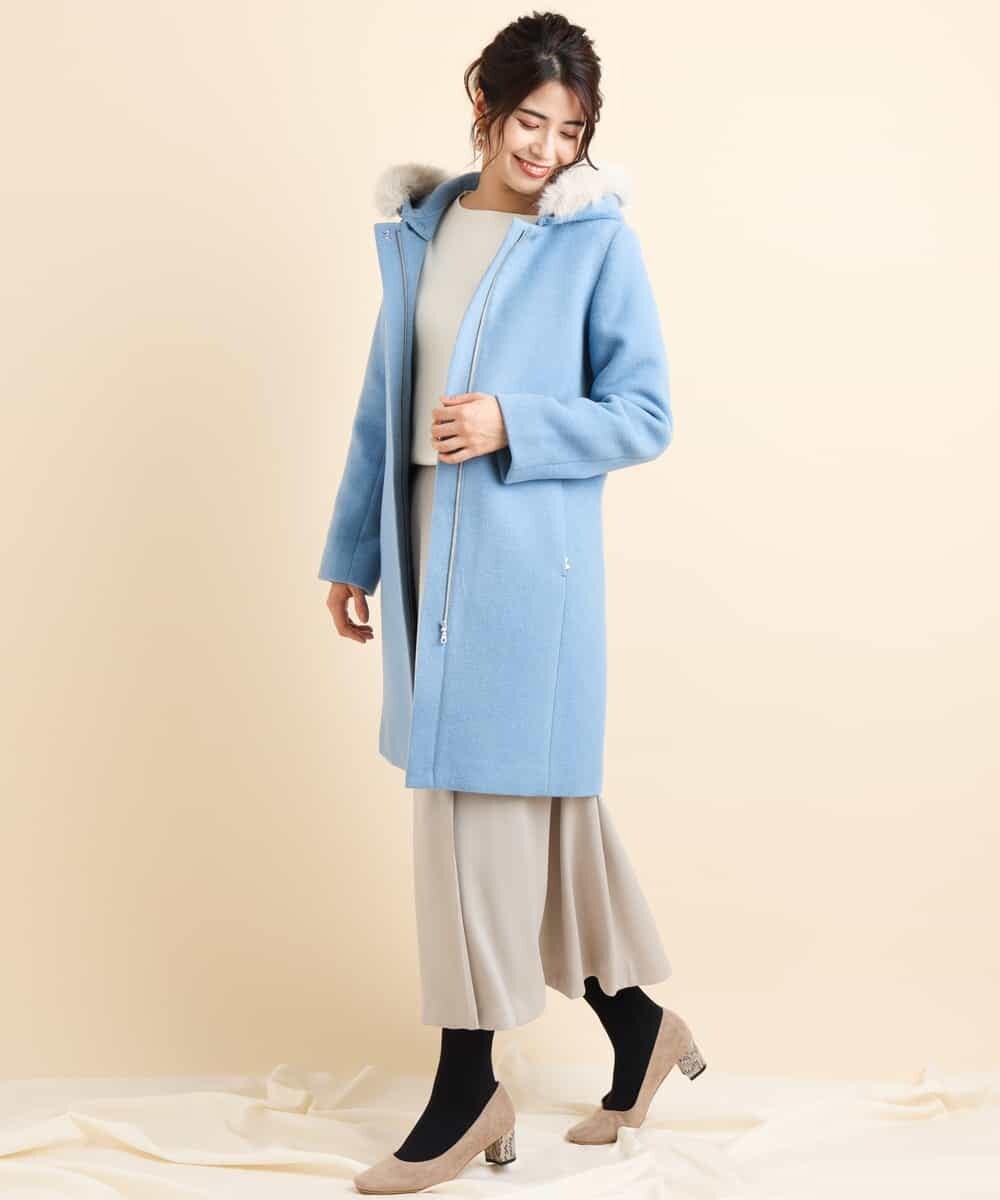 K2UAJ01139 a.v.v(アー・ヴェ・ヴェ) 2WAYフーテッドコート ブルー