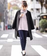K2UAJ05139 a.v.v(アー・ヴェ・ヴェ) ノーカラーコート ベージュ