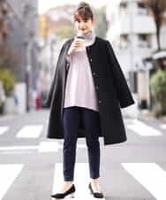 K2UAJ05139 a.v.v(アー・ヴェ・ヴェ) ノーカラーコート ベージュ