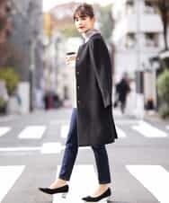 K2UAJ05139 a.v.v(アー・ヴェ・ヴェ) ノーカラーコート ベージュ