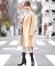 K2UAJ05139 a.v.v(アー・ヴェ・ヴェ) ノーカラーコート ベージュ