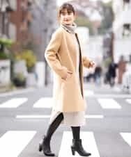 K2UAJ05139 a.v.v(アー・ヴェ・ヴェ) ノーカラーコート ベージュ