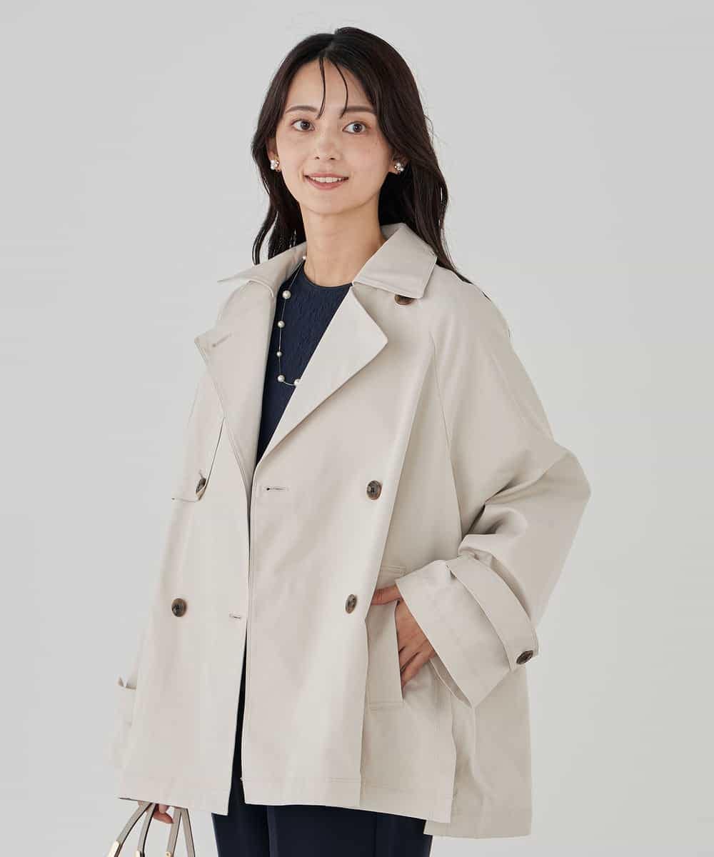 K2UDD02119 a.v.v(アー・ヴェ・ヴェ) ミドルトレンチコート アイボリー