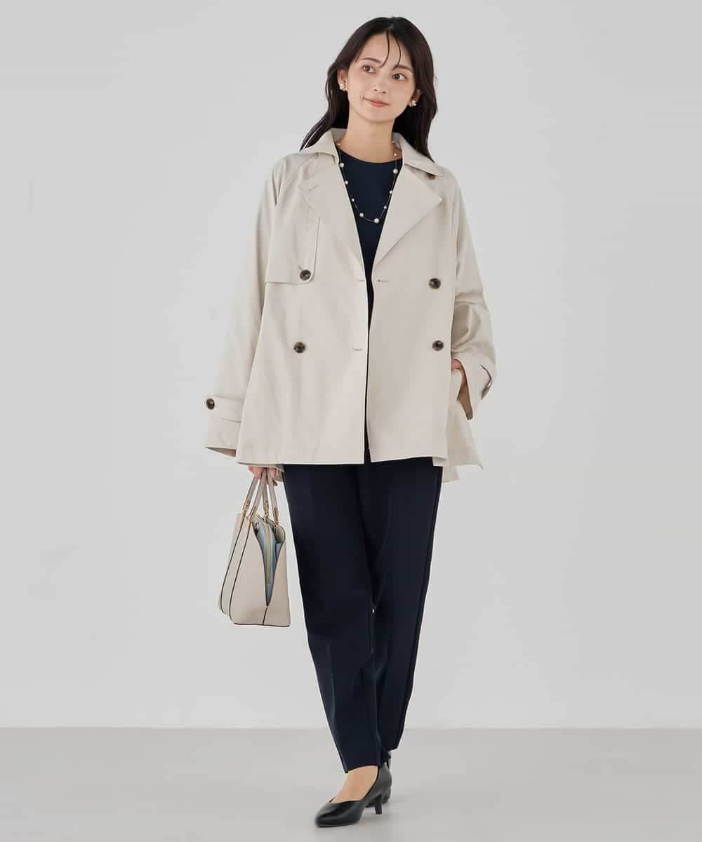 K2UDD02119 a.v.v(アー・ヴェ・ヴェ) ミドルトレンチコート アイボリー